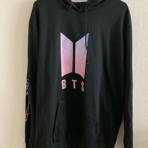 BTS Suga hoodie long sleeve tee 4x black runs small more like XL